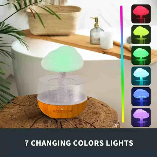 Mushroom Rain Humidifier color changing