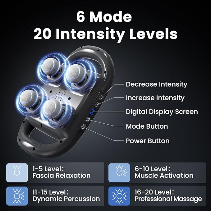 PROFESSIONAL MASSAGER WITH 4 STRONG HEADS DESIGNS