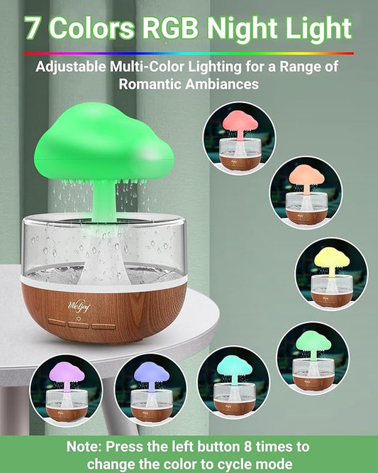 Mushroom Rain Humidifier color changing