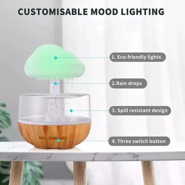 Mushroom Rain Humidifier color changing